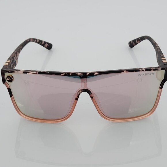 Quiksilver Shield Sunglasses Tortoise Shell Frame Flash Pink Mirror Lens NEW Q9 - Picture 5 of 12